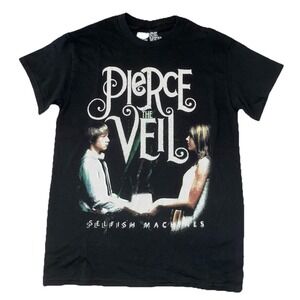 Pierce‎ the Veil T Shirt S Black Selfish Machines Hot Topic NEW *flaw
